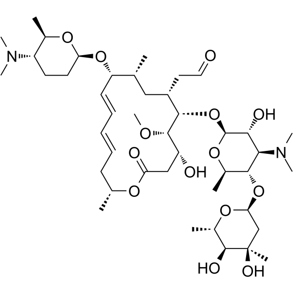 Spiramycin(Synonyms: 螺旋霉素; Rovamycin)