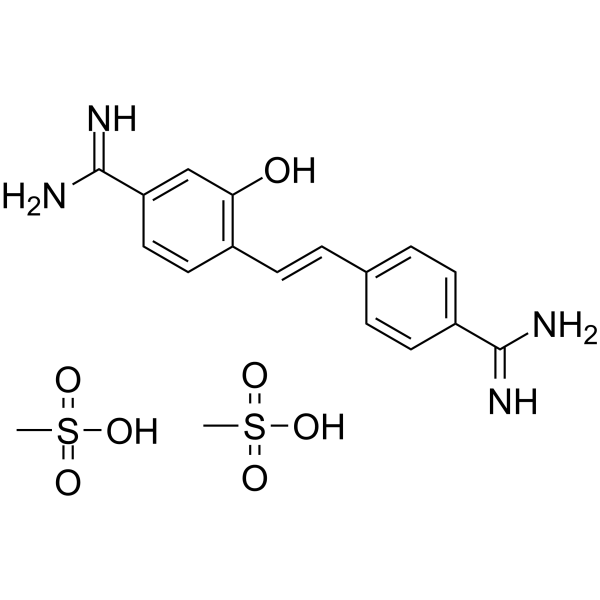 Hydroxystilbamidine bis(methanesulfonate)