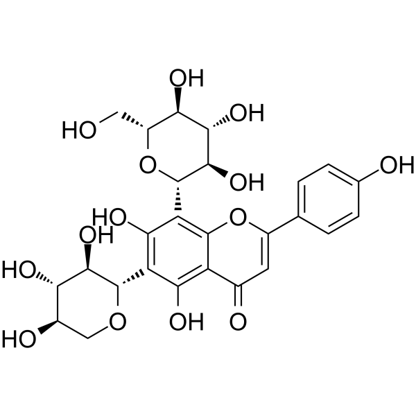 Vicenin-1 Chemical Structure Vicenin-1(Synonyms: 维采宁 1)