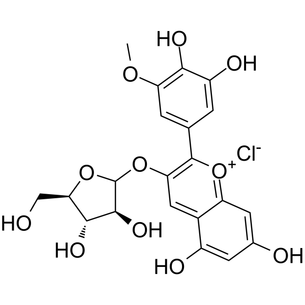 Petunidin-3-O-arabinoside chloride(Synonyms: 氯化矮牵牛素-3-O-阿拉伯糖苷；氯化矮牵牛素阿拉伯糖苷)