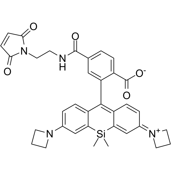 Janelia Fluorreg; 646, Maleimide Chemical Structure Janelia Fluor® 646, Maleimide(Synonyms: JF646, Maleimide)
