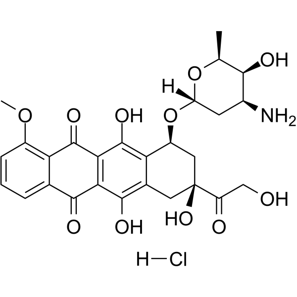 Doxorubicin hydrochloride(Synonyms: 盐酸阿霉素; Hydroxydaunorubicin hydrochloride)