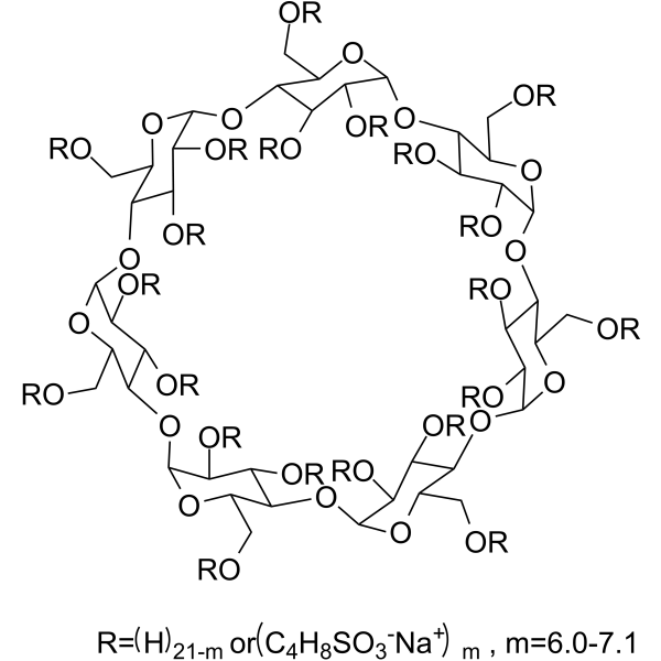 SBE-β-CD(Synonyms: 磺丁基-β-环糊精; Sulfobutylether-β-Cyclodextrin)