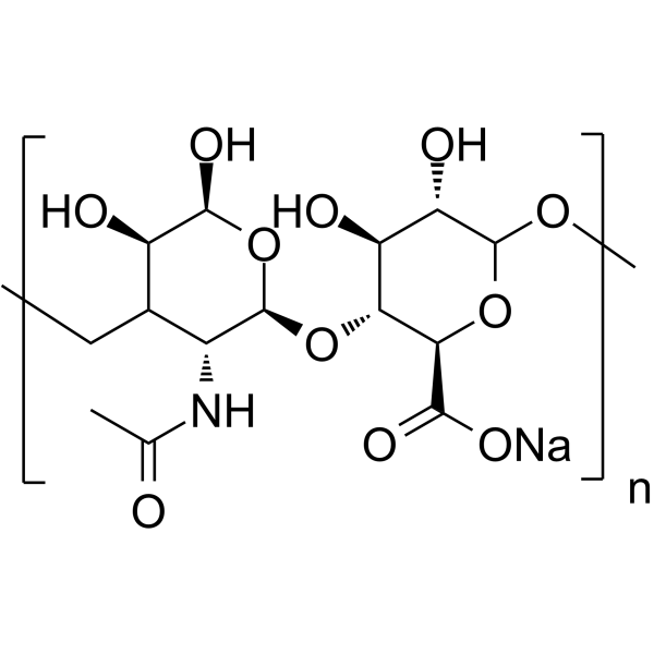 Hyaluronic acid sodium Chemical Structure Hyaluronic acid sodium(Synonyms: 透明质酸钠; Sodium hyaluronate)