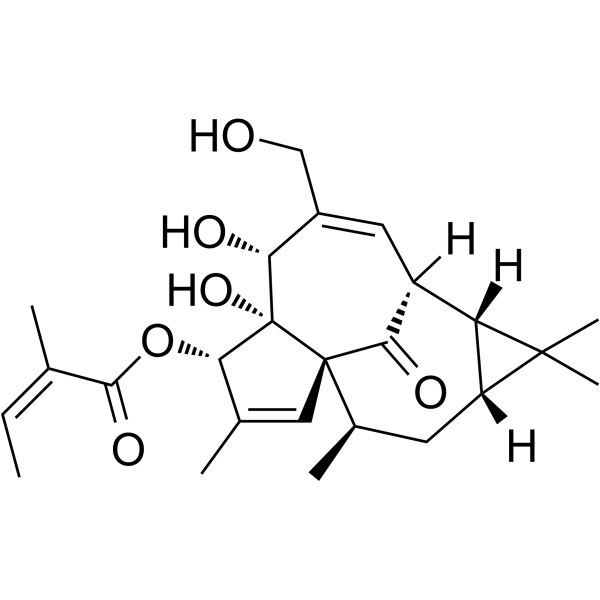 Ingenol Mebutate(Synonyms: 巨大戟醇甲基丁烯酸酯; Ingenol 3-angelate;  PEP005)