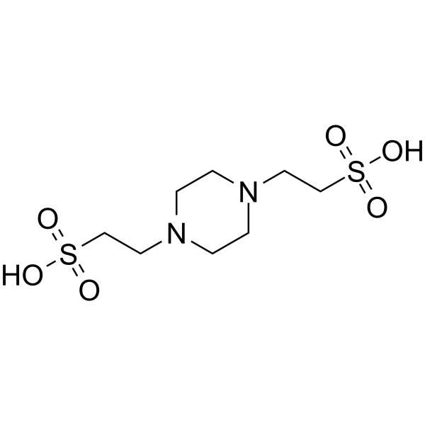 PIPES Chemical Structure PIPES(Synonyms: 1,4-Piperazinediethanesulfonic acid)