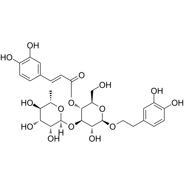 Verbascoside Chemical Structure Verbascoside(Synonyms: 麦角甾苷; Acteoside; Kusaginin; TJC160)