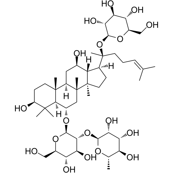 Ginsenoside Re(Synonyms: 人参皂苷 Re; Ginsenoside B2;  Panaxoside Re;  Sanchinoside Re)