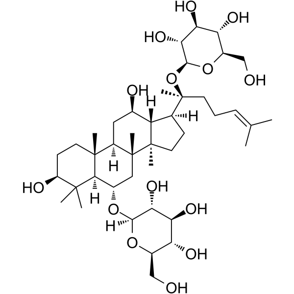 Ginsenoside Rg1(Synonyms: 人参皂苷 Rg1; Panaxoside A;  Panaxoside Rg1)