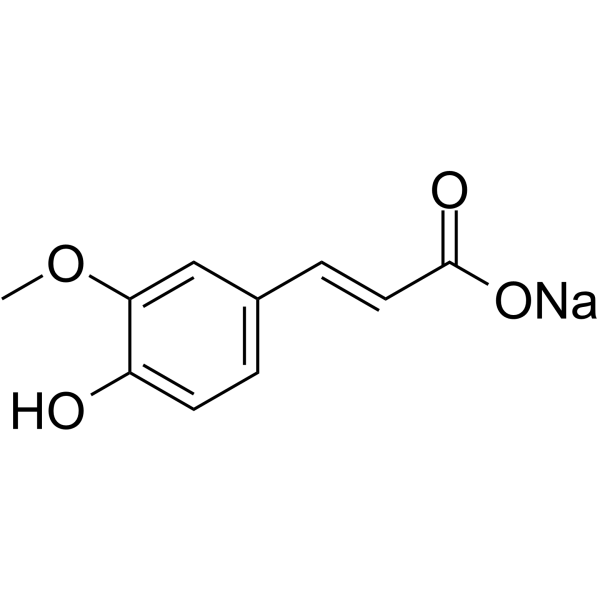 Ferulic acid sodium(Synonyms: 阿魏酸钠; Coniferic acid sodium)