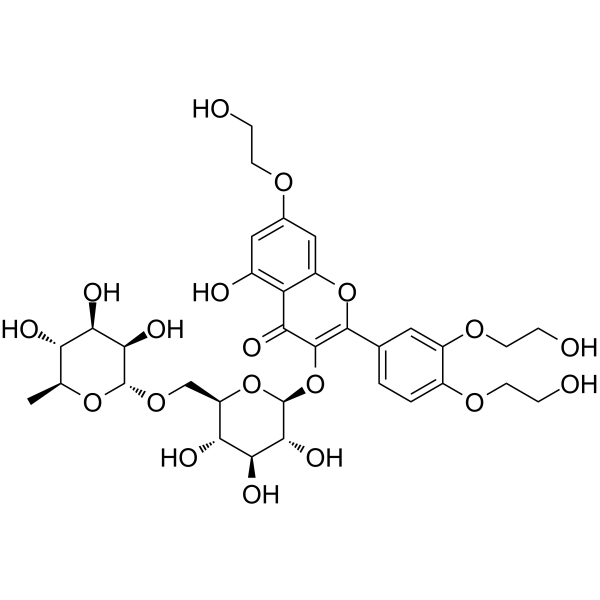 Troxerutin(Synonyms: 维脑路通; Trihydroxyethylrutin)