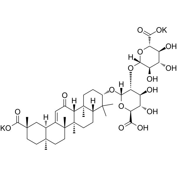 Dipotassium glycyrrhizinate(Synonyms: 甘草酸二钾; Glycyrrhizic acid dipotassium;  Dipotassium glycyrrhizate)