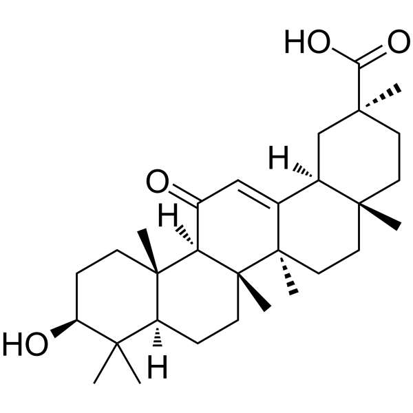 18α-Glycyrrhetinic acid(Synonyms: 18-α-甘草次酸)