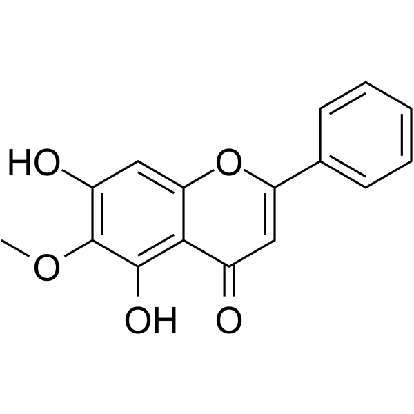 Oroxylin A(Synonyms: 千层纸素A; Baicalein 6-methyl ether;  6-Methoxybaicalein)