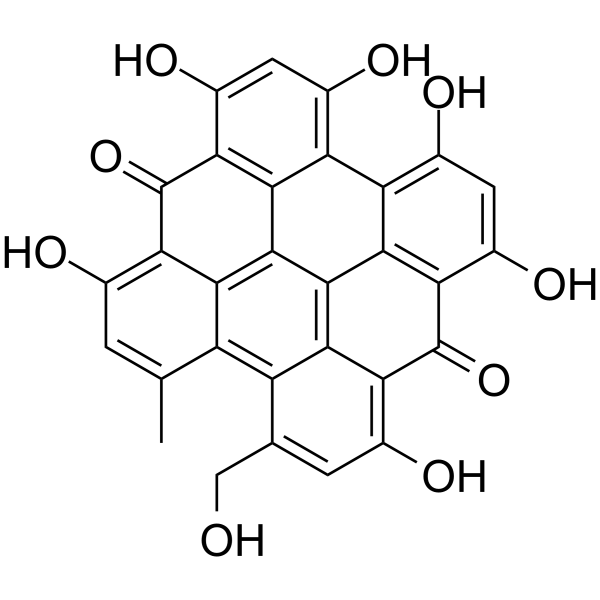 Pseudohypericin(Synonyms: 伪金丝桃素)