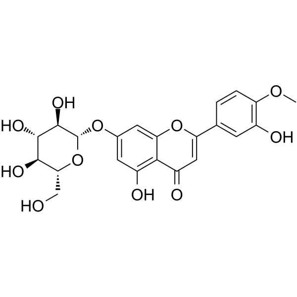 Diosmetin-7-O-β-D-glucopyranoside(Synonyms: 香叶木素-7-O-葡萄糖苷,)