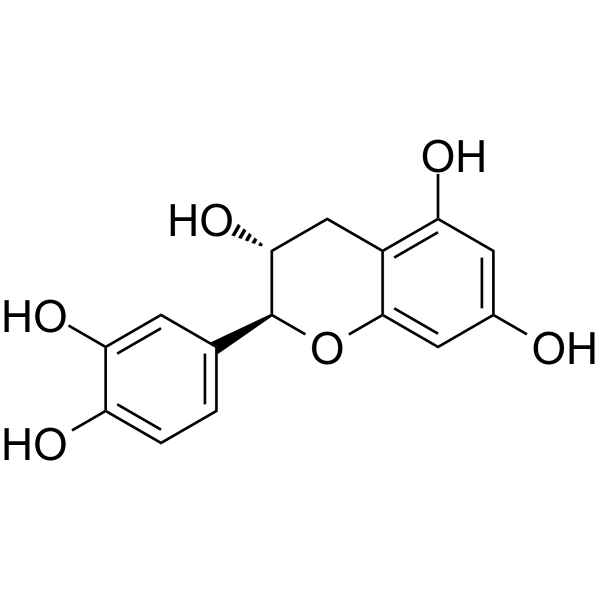 (-)-Catechin(Synonyms: (-)-儿茶素; (-)-Cianidanol;  (-)-Catechuic acid)