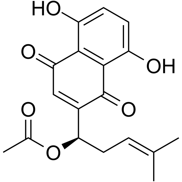 Acetylshikonin(Synonyms: 乙酰紫草素)