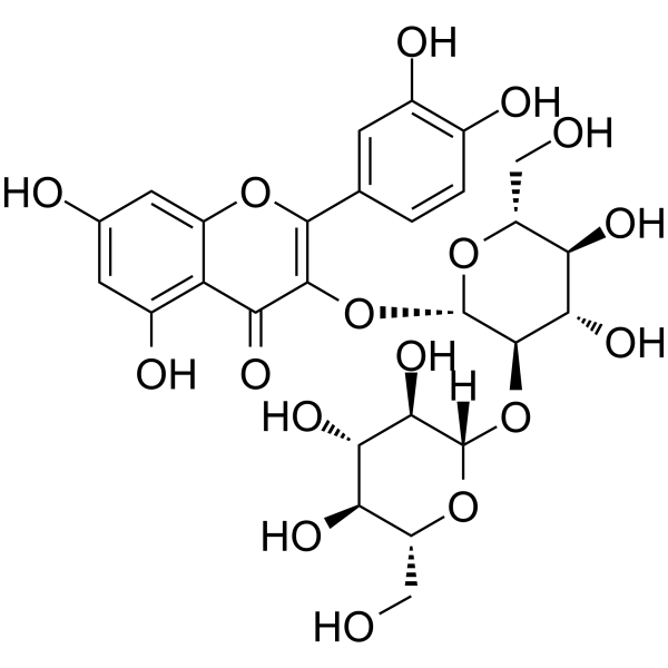 Baimaside(Synonyms: Quercetin 3-O-sophoroside)