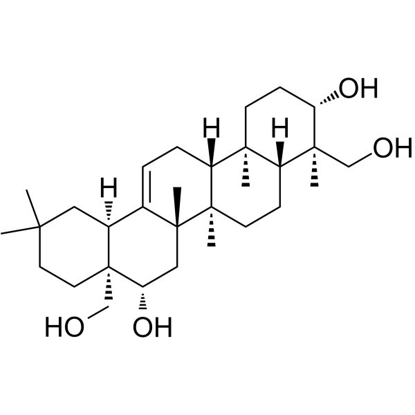 23-Hydroxylongispinogenin(Synonyms: 12-Oleanene-3β,16β,23,28-tetrol;  3β,16β-12-Oleanene-3, 16,23,28-tetrol)
