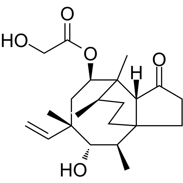 Pleuromutilin(Synonyms: 截短侧耳素; Drosophilin B;  Mutilin 14-glycolate)