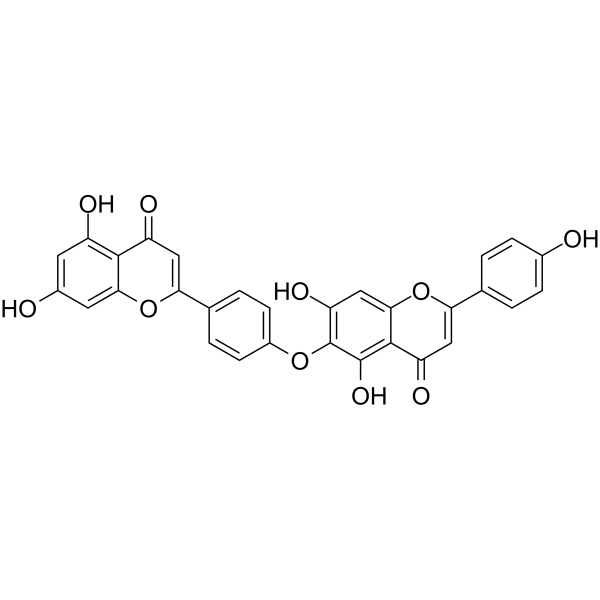 Hinokiflavone(Synonyms: 扁柏双黄酮)