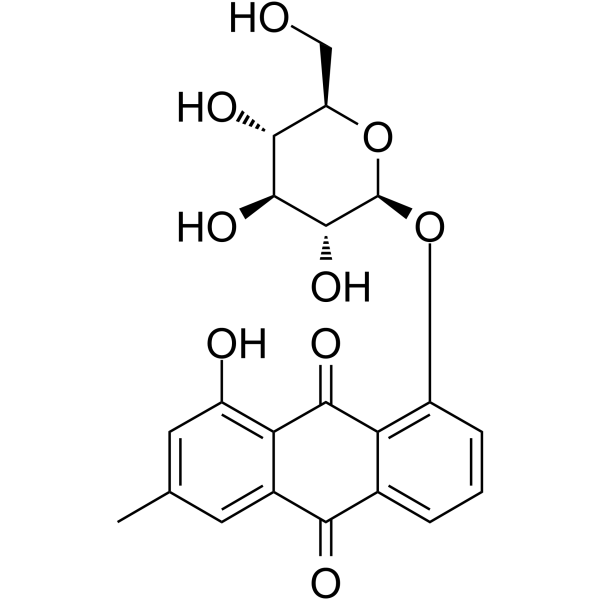 Chrysophanol 8-O-glucoside(Synonyms: 大黄酚-8-O-葡萄糖苷)