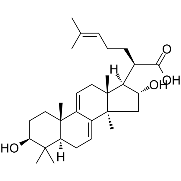 16α-Hydroxydehydrotrametenolic acid(Synonyms: 3β,16α-Dihydroxylanosta-7,9(11),24-trien-21-oic acid)