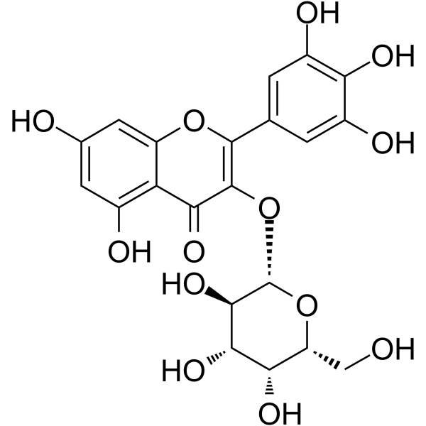 Myricetin 3-O-galactoside(Synonyms: 杨梅素 3-O-半乳糖苷)