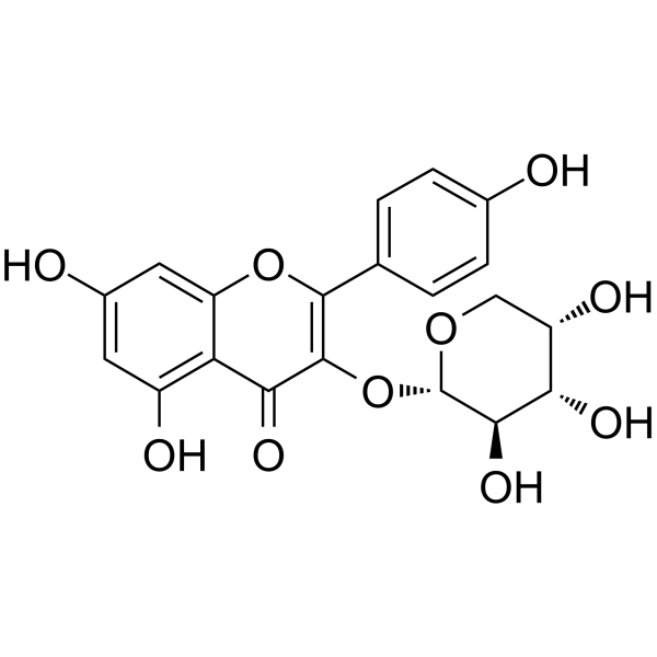 Kaempferol 3-O-arabinoside(Synonyms: 山奈酚-3-O-α-L-吡喃阿拉伯糖苷)