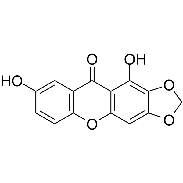 1,7-Dihydroxy-2,3-methylenedioxyxanthone(Synonyms: 1,7-二羟基-2,3-亚甲二氧基呫吨酮)