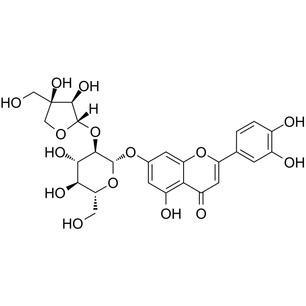 Graveobioside A(Synonyms: 木犀草素7-芹糖(1-2)-葡萄糖苷)
