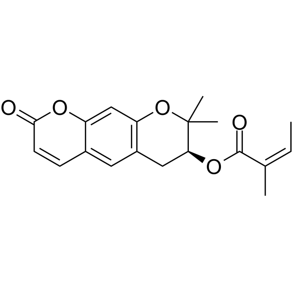 Decursinol angelate(Synonyms: 紫花前胡醇当归酯；紫花前胡醇当归酸酯)