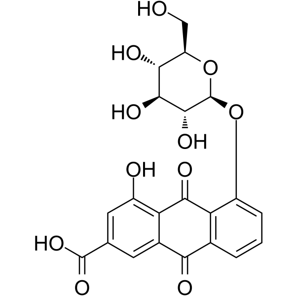 Rhein 8-Glucoside(Synonyms: 大黄酸 8-葡糖苷; Rhein 8-O-β-D-Glucopyranoside)