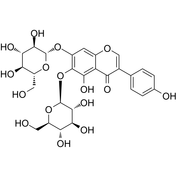 5,6,7,40-Tetrahydroxyisoflavone-6,7-di-o-b-D-glucopyranoside Chemical Structure 5,6,7,40-Tetrahydroxyisoflavone-6,7-di-o-b-D-glucopyranoside