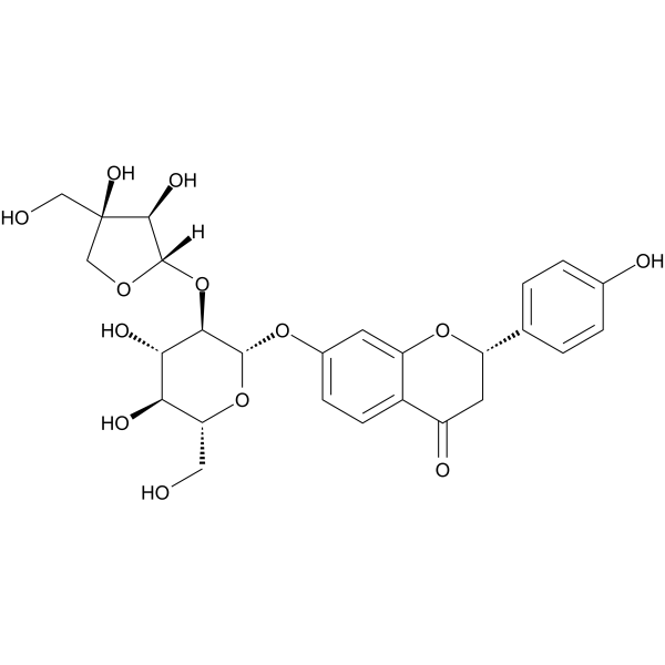 Liquiritigenin-7-O-β-D-glucopyranosyl-(1→2)-β-D-apiofuranoside(Synonyms: 芹糖新甘草苷; Liquiritigenin-7-apiosylglucoside)