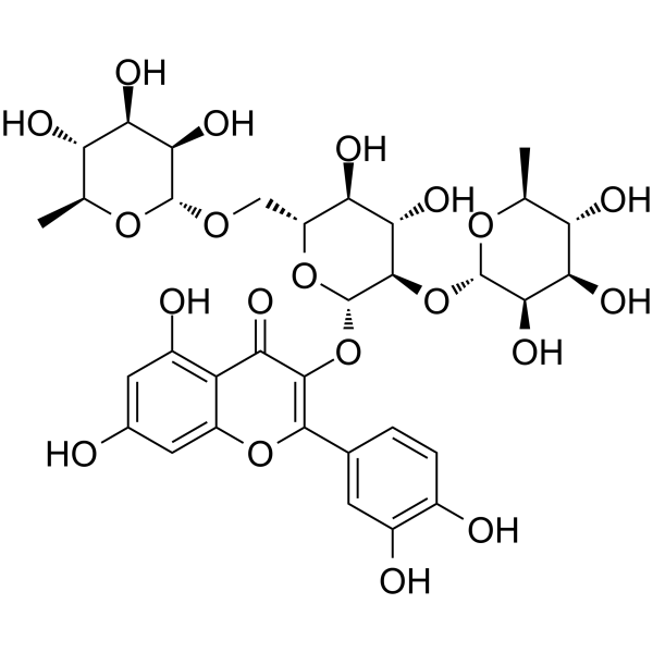 Manghaslin(Synonyms: 槲皮素-3-O-芸香糖-(1→2)-O-鼠李糖苷)