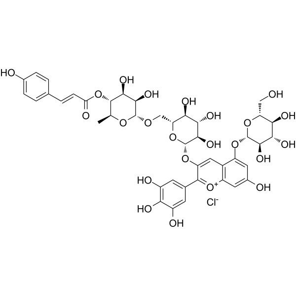 Nasunin(Synonyms: Delphinidin-3-(p-coumaroylrutinoside)-5-glucoside)