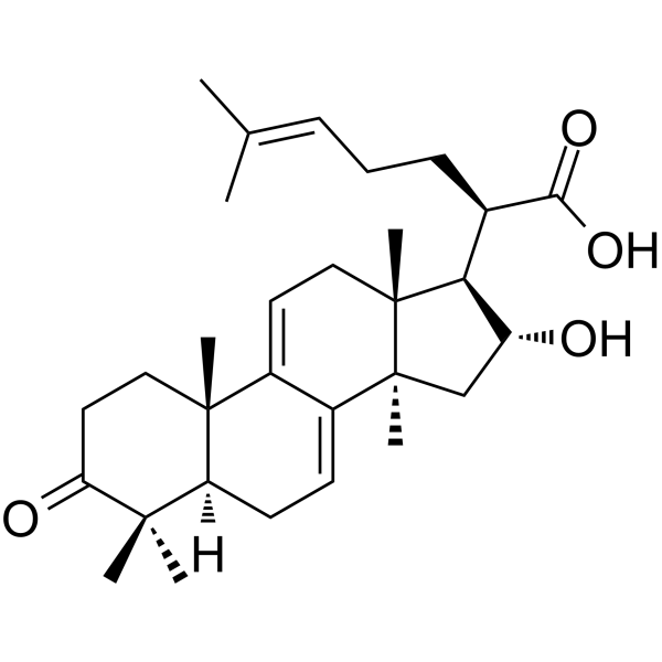 16R-Hydroxy-3-oxolanosta7,9(11),24-trien-21-oic acid