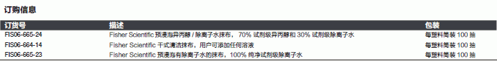 Fisherbrand 去离子水擦拭纸 70106-665-23 实验室耗材