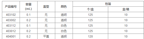 NEST耐思PCR 0.2ml 白色8联管 403012